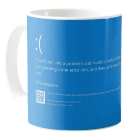 Caneca Tela Azul De Erro Do Windows Cerâmica 325ml Imaginink