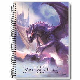 Caderno Universitário Espiral Capa Dura 10M 160F Dragões 277874