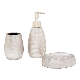 KIT BANHEIRO PORCELANA 3PCS PRATA BRTE-10136 - 157535