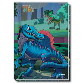 Caderno Universitário Brochura Capa Dura 80F Dino 282526