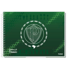 Caderno Desenho Espiral Sem Pauta  Capa dura 80F Palmeiras 286357