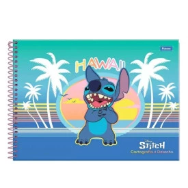 Caderno de Desenho Stitch Espiral Capa Dura 80 Folhas Forini