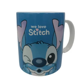 Caneca Estampada Stitch azul 325ml