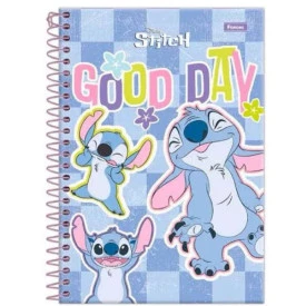 Caderno Stitch Capa Dura Universitário 160f 10 Matérias