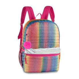 Mochila Feminina Holográfica Metalizada Arco-Íris Clio Ref.2104