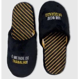Chinelo de Quarto Masculino Estampado do Papai 42-44 Antiderrapante Zona Criativa