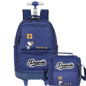Kit Mochila Rodinha e Lancheira Snoopy By Luxcel Ref 47772