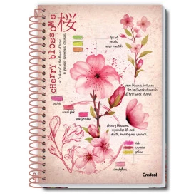 Caderno Universitário Espiral Capa Dura 80F Botanical 279755