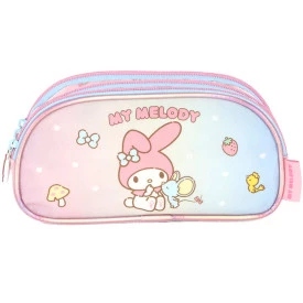 Estojo Escolar Amigos Hello Kity 3 Comp. Luxcel Ref 42445