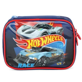 Estojo Escolar Hot Wheels 100 Pens Box Infantil Luxcel Ref 42594
