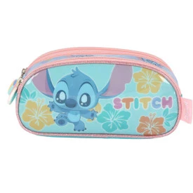Estojo Escolar Stich 3 Compartimentos Infantil Luxcel Ref 42405