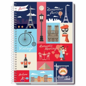 Caderno Universitário Espiral Capa Dura  96F 1 M Credeal 281697