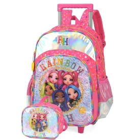 Kit Mochila Rodinha Feminina Rainbow High Luxcel Ref.37596