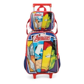 Kit Mochila Rodinha Lancheira Vingadores by Luxcel 39502