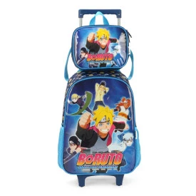 Kit Mochila de Rodinha e Lancheira Infantil Masculina Boruto by Luxcel 39602