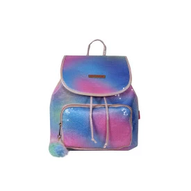 Mochila Feminina Paetes Com Brilho Estonada Pom Pom Santino LJM27U30