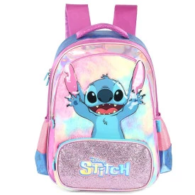 Mochila Costa Stitch Escolar Juvenil Luxcel Ref 42411