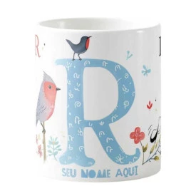 Caneca Estampada Personalizável 325ml - Letra R