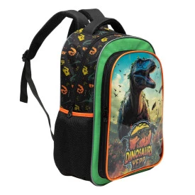 Mochila Costas Masculina Infantil Dinossauro Yepp 6374-16