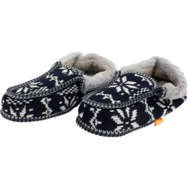 Pantufa Feminina Viena Azul 39-40 com Solado Antiderrapante e Detalhes em Tricô GZT