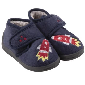 Bota Infantil Pantufa Masculina Foguete 25-26 Com Fechamento a Velcro GZT