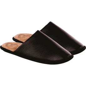 Chinelo Masculino de Inverno 43-44 Antiderrapante Preto com Pelinhos GZT