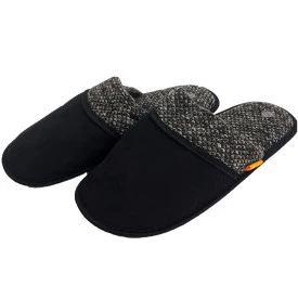 Chinelo de Quarto Masculino de Inverno 43-44 Antiderrapante Peluciado Preto GZT