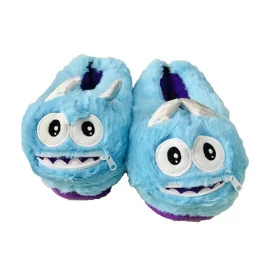 Pantufa Infantil 3d De Monstro Azul 27-28 Com Boca Que Abre E Fecha GZT