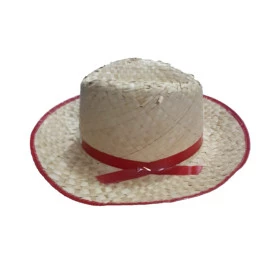 Chapéu Palha Infantil Unissex Malandrinho Festa Junina Maza - Vermelho